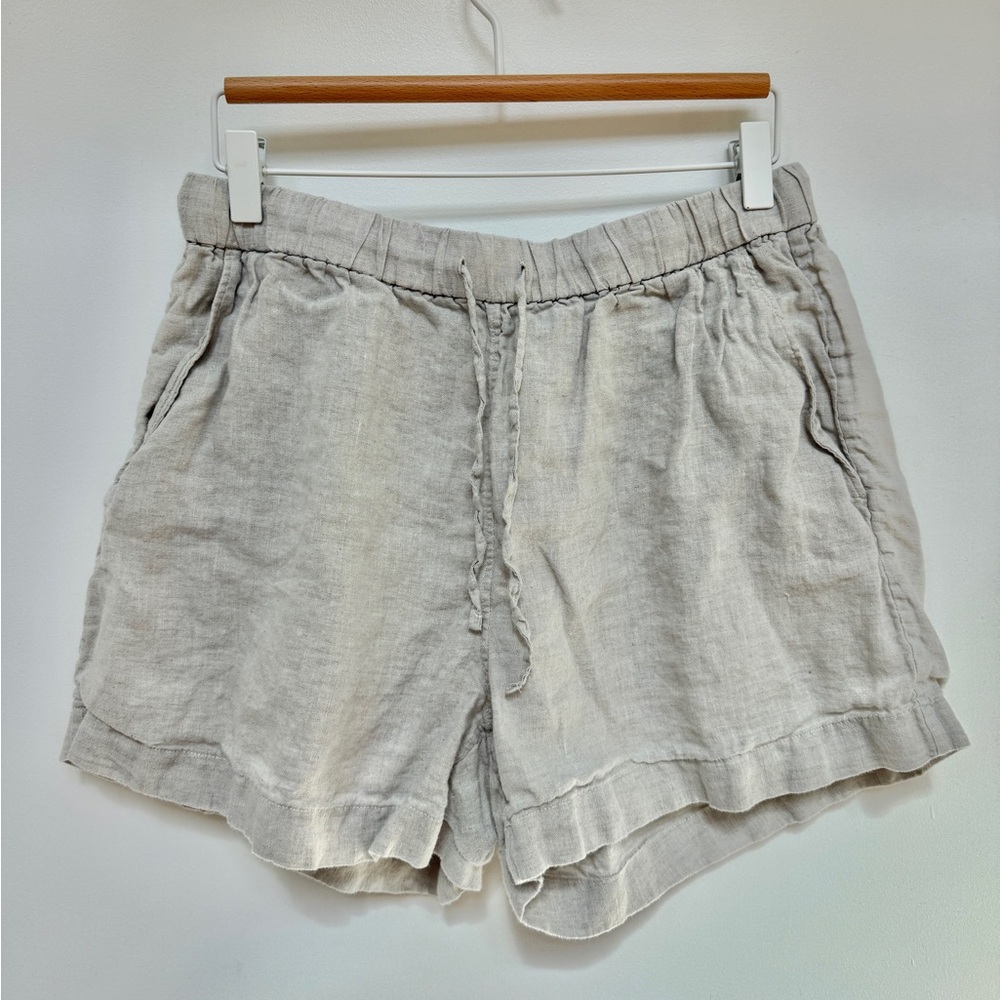 Arket Beige Linen Shorts - Picture 2 of 4